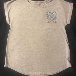 Girls Red Camel Tee Gray Southern Love